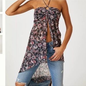 Anthropologie  LET ME BE OPEN-FRONT HALTER TOP NWT